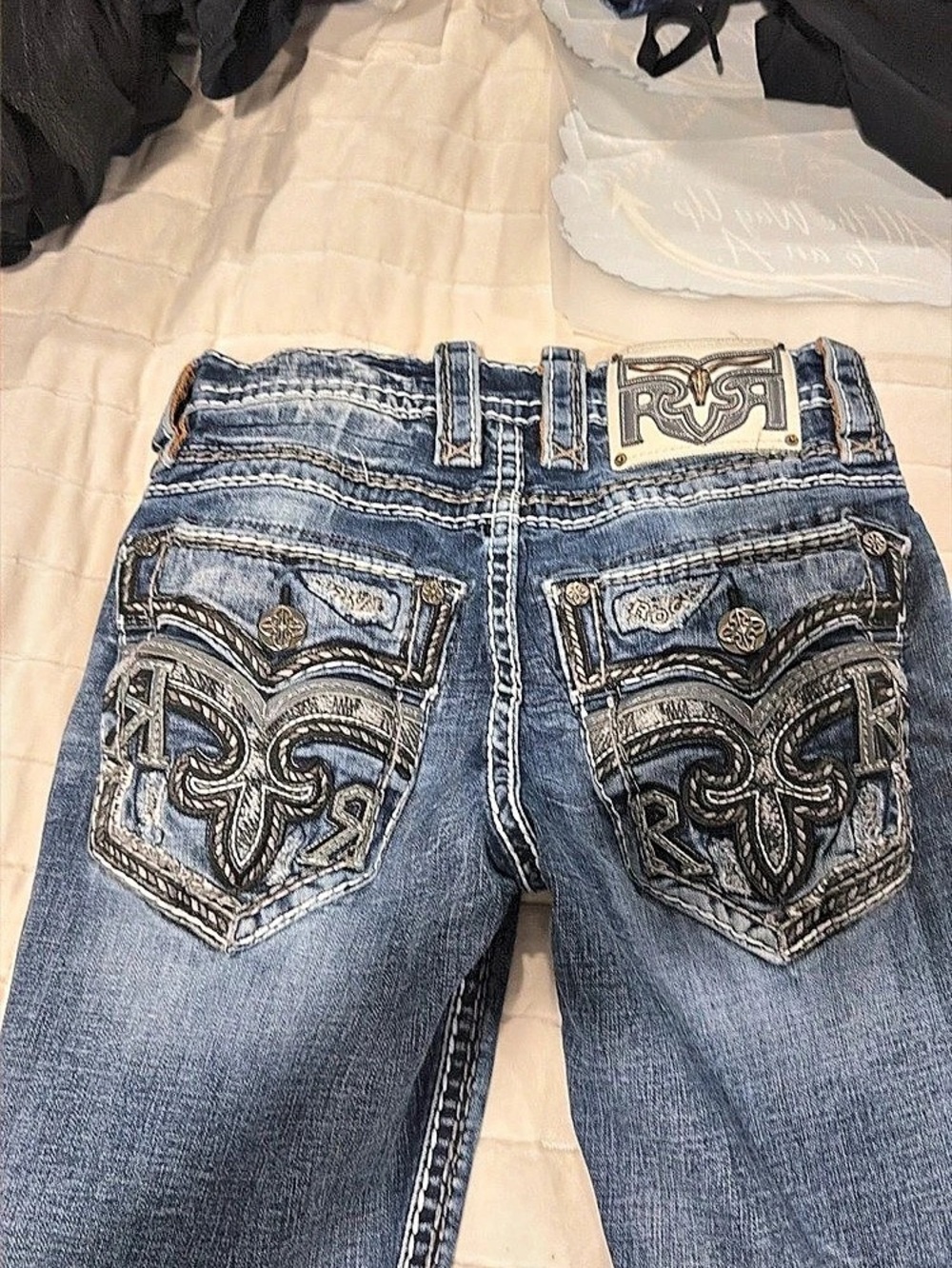 Rock Revival Boot Cut Jeans in Blue